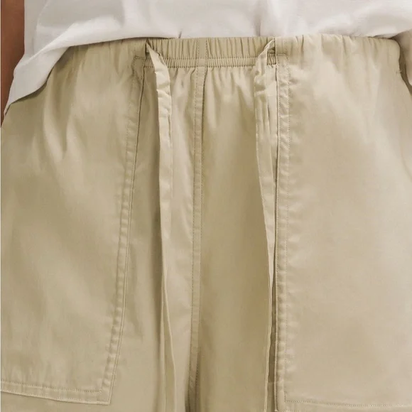 Cotton-Blend Poplin High-Rise Short 4”